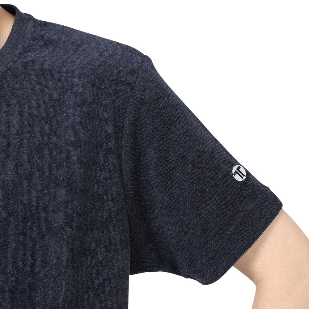 テリック（TELIC）（メンズ）半袖Tシャツ メンズ パイルヘンリーネックTシャツ TL-C025TS NV
