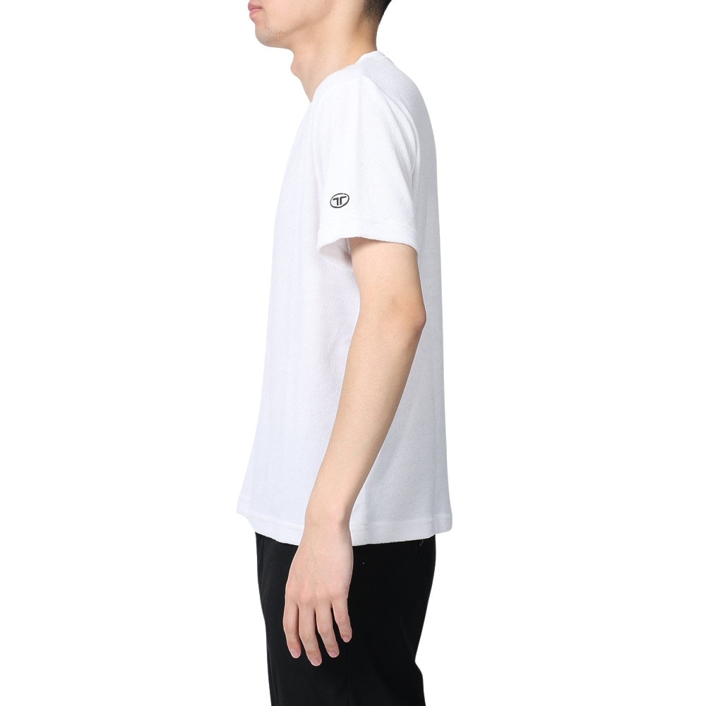 テリック（TELIC）（メンズ）半袖Tシャツ メンズ パイルヘンリーネックTシャツ TL-C025TS WHT