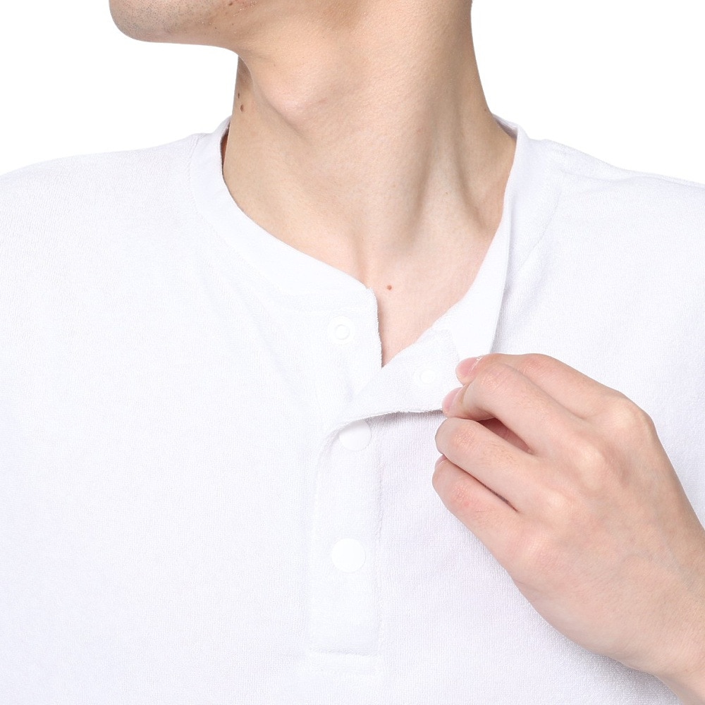 テリック（TELIC）（メンズ）半袖Tシャツ メンズ パイルヘンリーネックTシャツ TL-C025TS WHT
