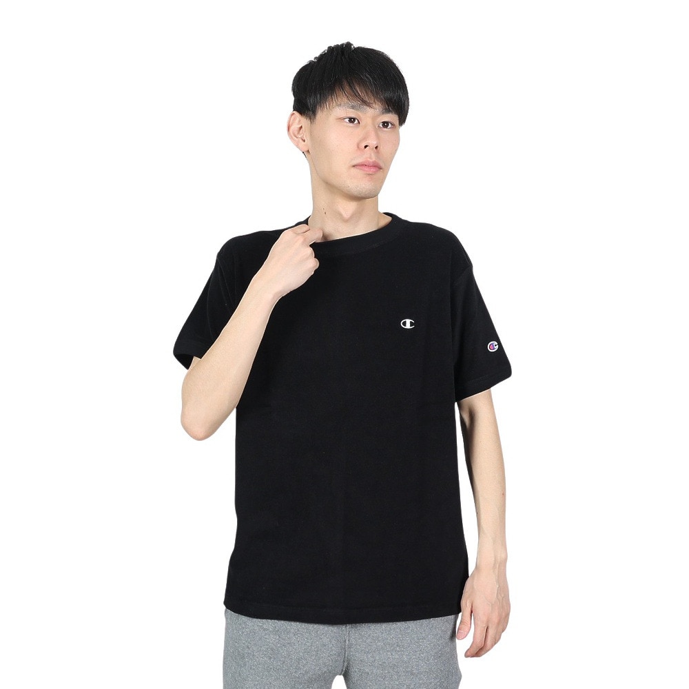 チャンピオン-ヘリテイジ（CHAMPION-HERITAGE）（メンズ）半袖Tシャツ メンズ 黒 ワンポイント C3-X359 090