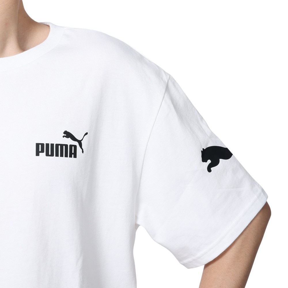 プーマ（PUMA）（メンズ）半袖Tシャツ メンズ POWER カラーブロック 674926 02 WHT