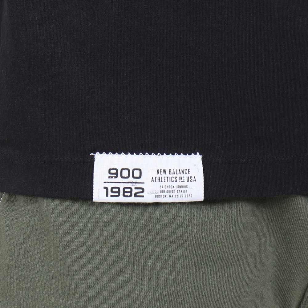 ニューバランス（new balance）（メンズ）半袖Tシャツ メンズ 黒 900 ベーシックTシャツ AMT35008BK