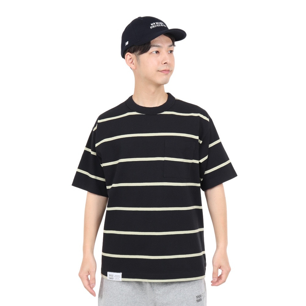 ニューバランス（new balance）（メンズ）半袖Tシャツ メンズ 900 ストライプ AMT35009BM