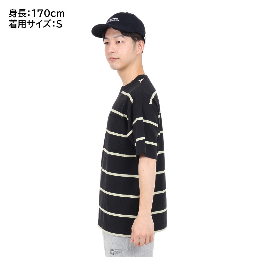 ニューバランス（new balance）（メンズ）半袖Tシャツ メンズ 900 ストライプ AMT35009BM