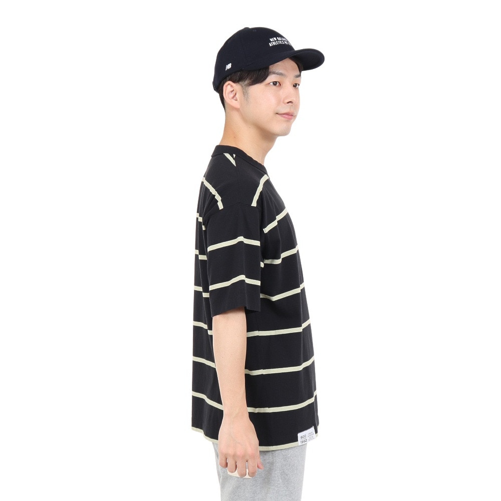 ニューバランス（new balance）（メンズ）半袖Tシャツ メンズ 900 ストライプ AMT35009BM