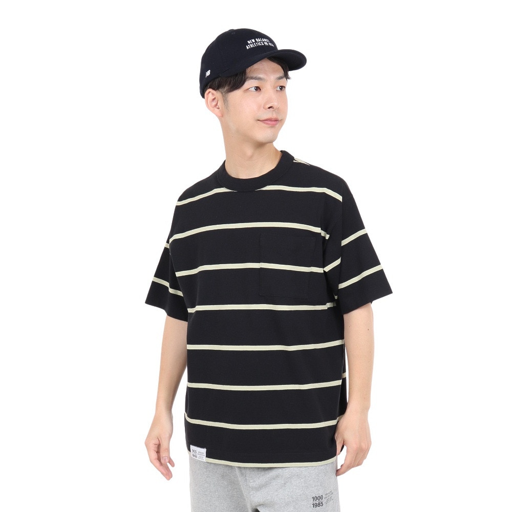 ニューバランス（new balance）（メンズ）半袖Tシャツ メンズ 900 ストライプ AMT35009BM