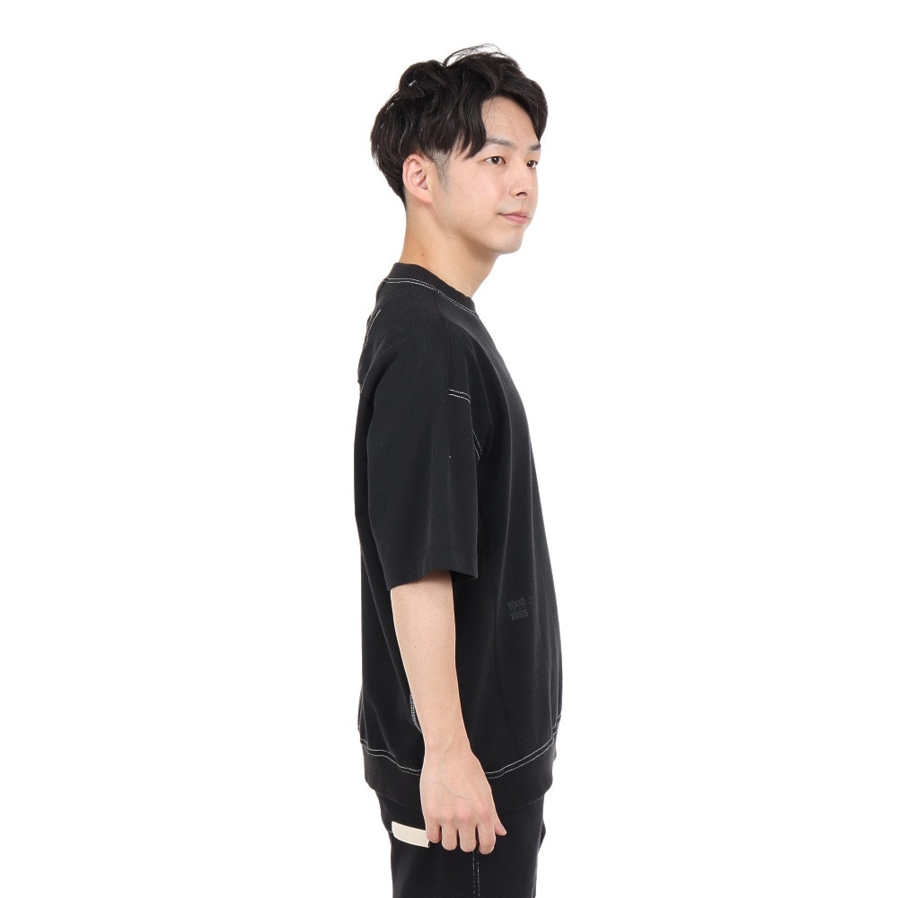 ニューバランス（new balance）（メンズ）半袖Tシャツ メンズ 黒 1000 オーバーサイズフィット AMT35028BK