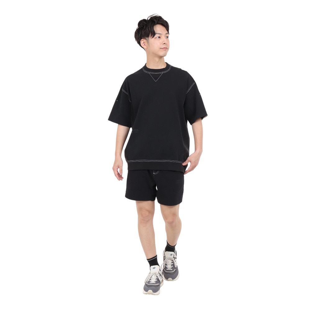 ニューバランス（new balance）（メンズ）半袖Tシャツ メンズ 黒 1000 オーバーサイズフィット AMT35028BK