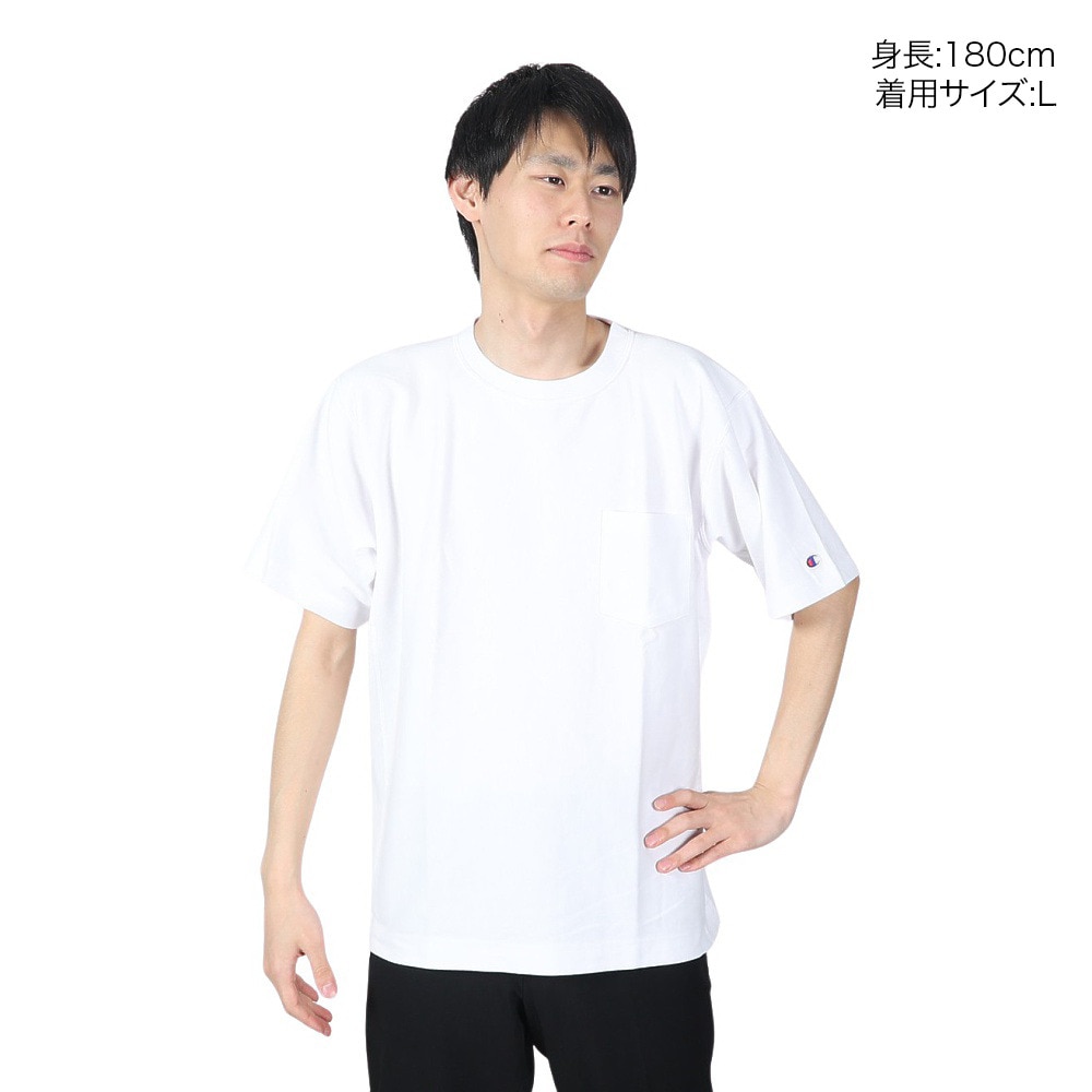 チャンピオン-ヘリテイジ（CHAMPION-HERITAGE）（メンズ、レディース）リバースウィーブ リラックス 半袖ポケットTシャツ C3-Z319 010