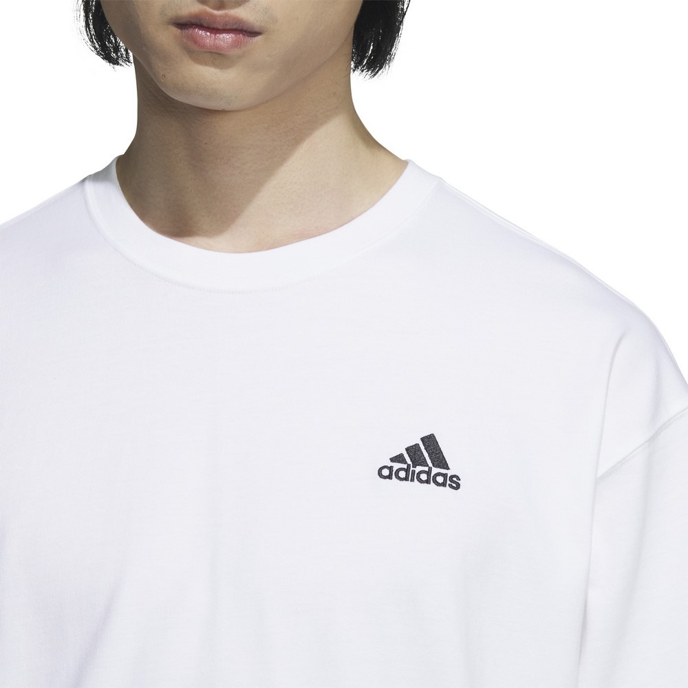 アディダス（adidas）（メンズ）エッセンシャルズ プラス ルーズフィット スモールロゴ 半袖Tシャツ KWE94-JF3962