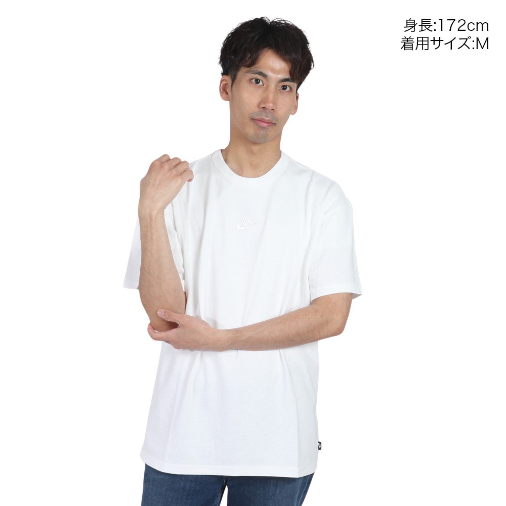 ナイキ（NIKE）（メンズ）tシャツ 綿100％ ホワイト スポーツウェア プレミアム エッセンシャル 半袖Tシャツ DO7393-101 無地 厚手 オーガニックコットン