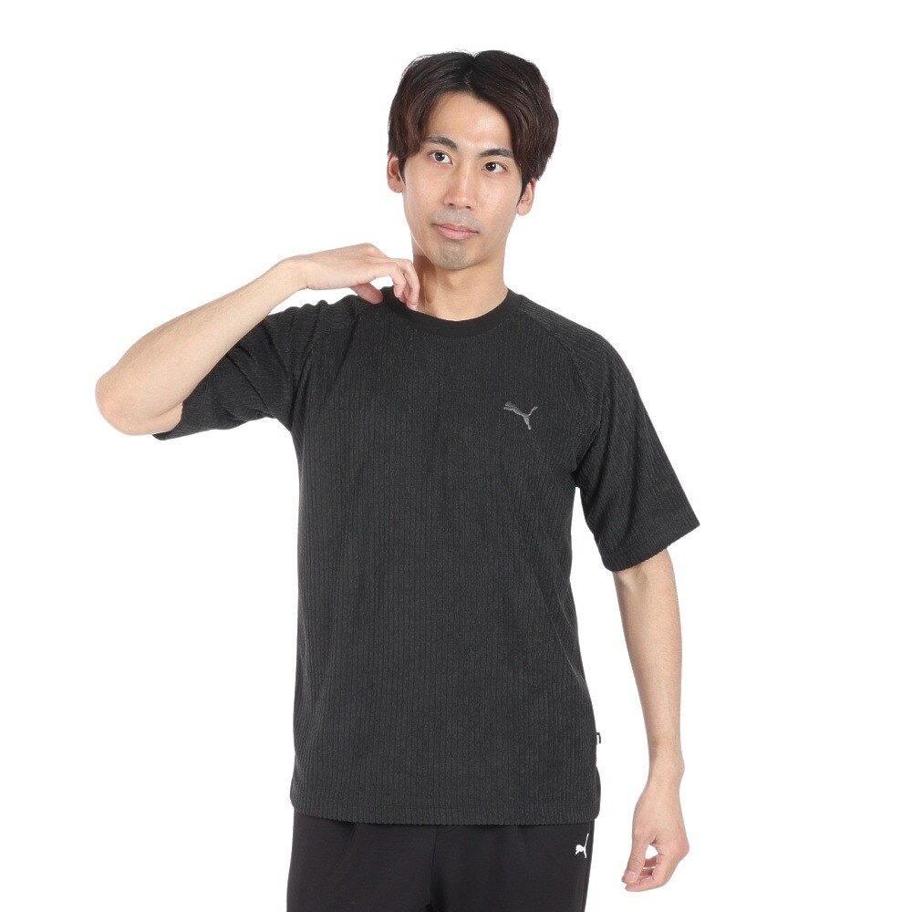 プーマ（PUMA）（メンズ）SUMMER PACK パイルTシャツ 半袖 680677 01 BLK