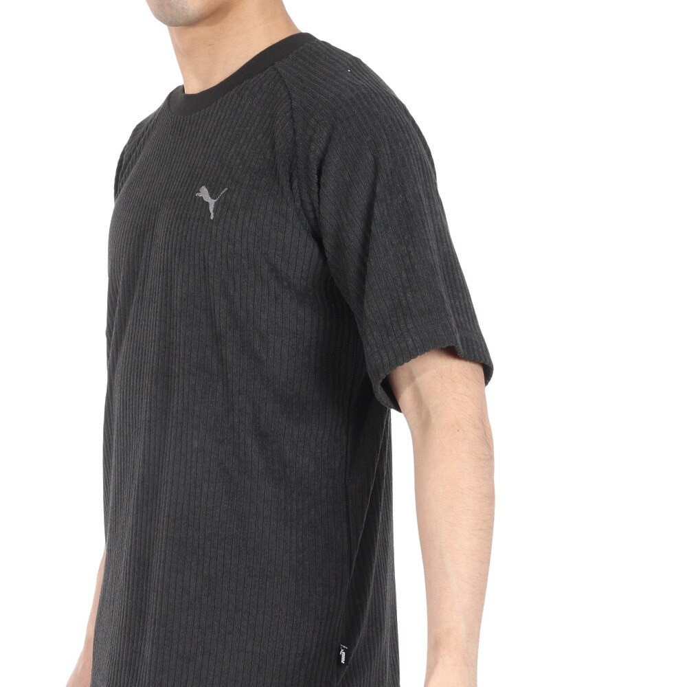プーマ（PUMA）（メンズ）SUMMER PACK パイルTシャツ 半袖 680677 01 BLK