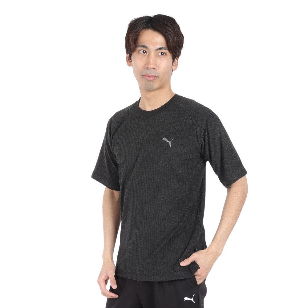 プーマ（PUMA）（メンズ）SUMMER PACK パイルTシャツ 半袖 680677 01 BLK