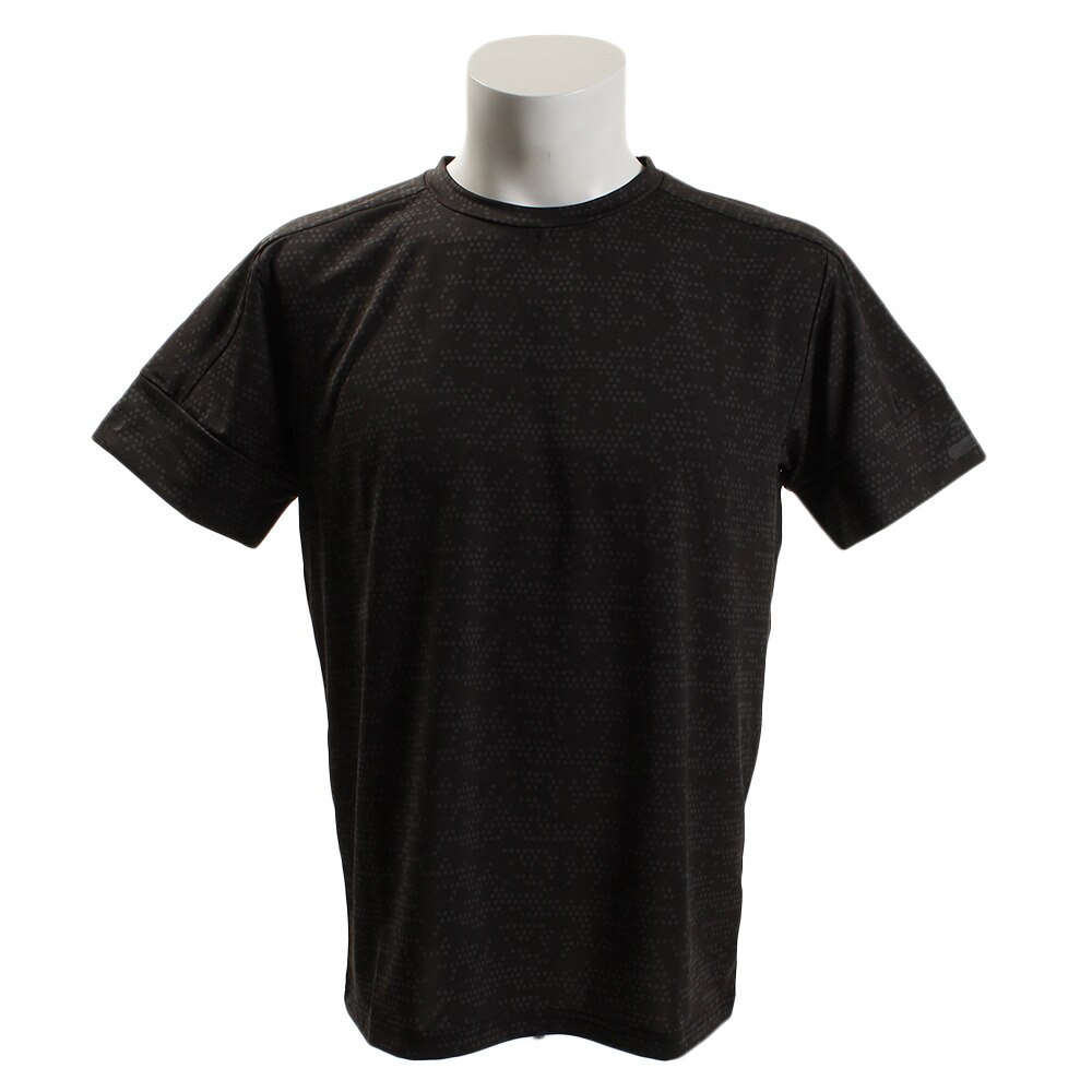 【多少の傷汚れありの為大奉仕】Tシャツ メンズ ドライプラス UV 総柄半袖Tシャツ 863G8CD5685 BLK