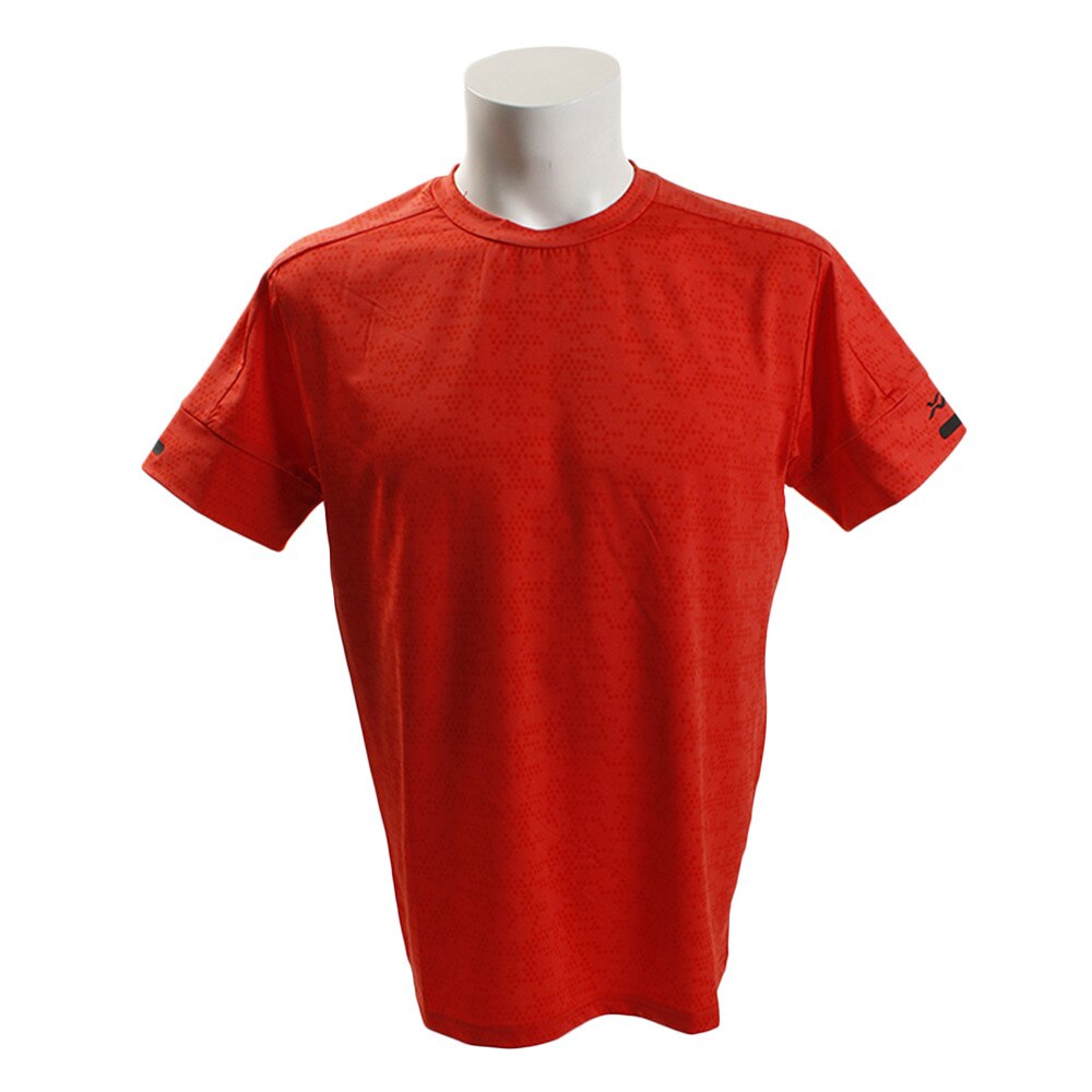  Tシャツ メンズ ドライプラス UV 総柄半袖Tシャツ 863G8CD5685 ORG