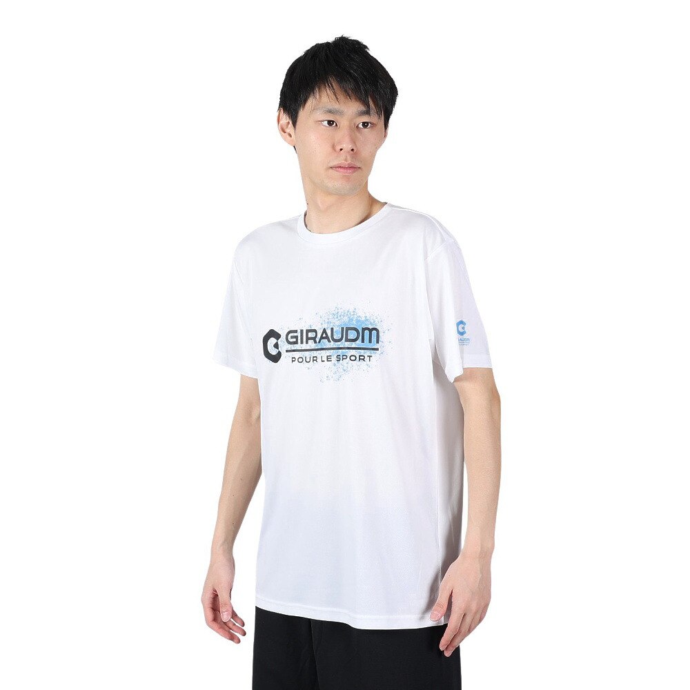 ジローム（GIRAUDM）（メンズ）洗っても機能が続く UVカット 速乾  UV 吸汗速乾 半袖メッシュTシャツ 863GM1CD6665 WHT