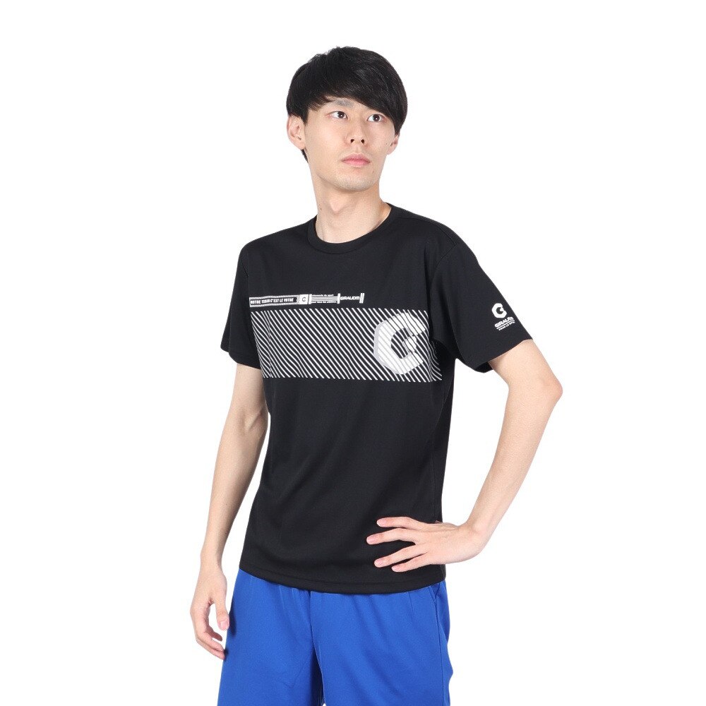  洗っても機能が続く UV 吸汗速乾 半袖メッシュTシャツ 863GM1CD6666 BLK
