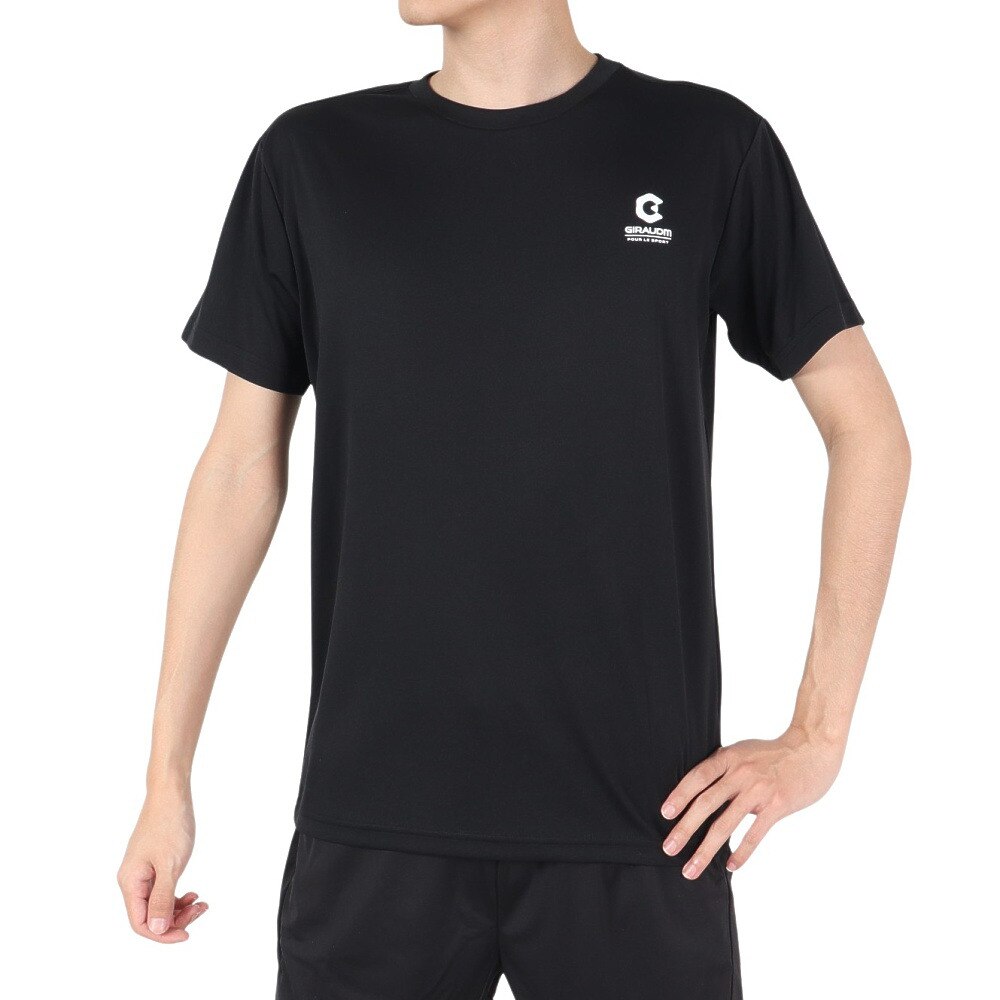  洗っても機能が続く UVカット 速乾  UV 吸汗速乾 半袖メッシュTシャツ 863GM1CD6667 BLK