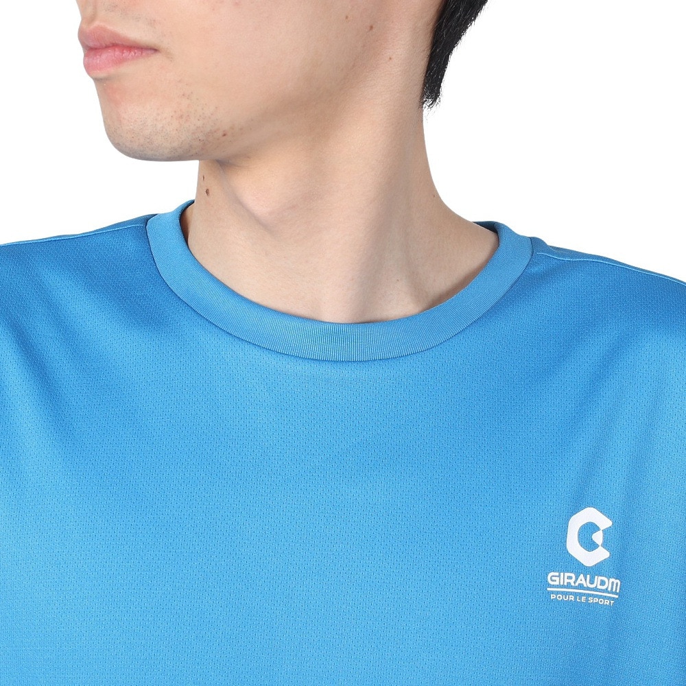 ジローム（GIRAUDM）（メンズ）ドライ 吸汗速乾 UVカット 半袖メッシュTシャツ 863GM1CD6667 BLU