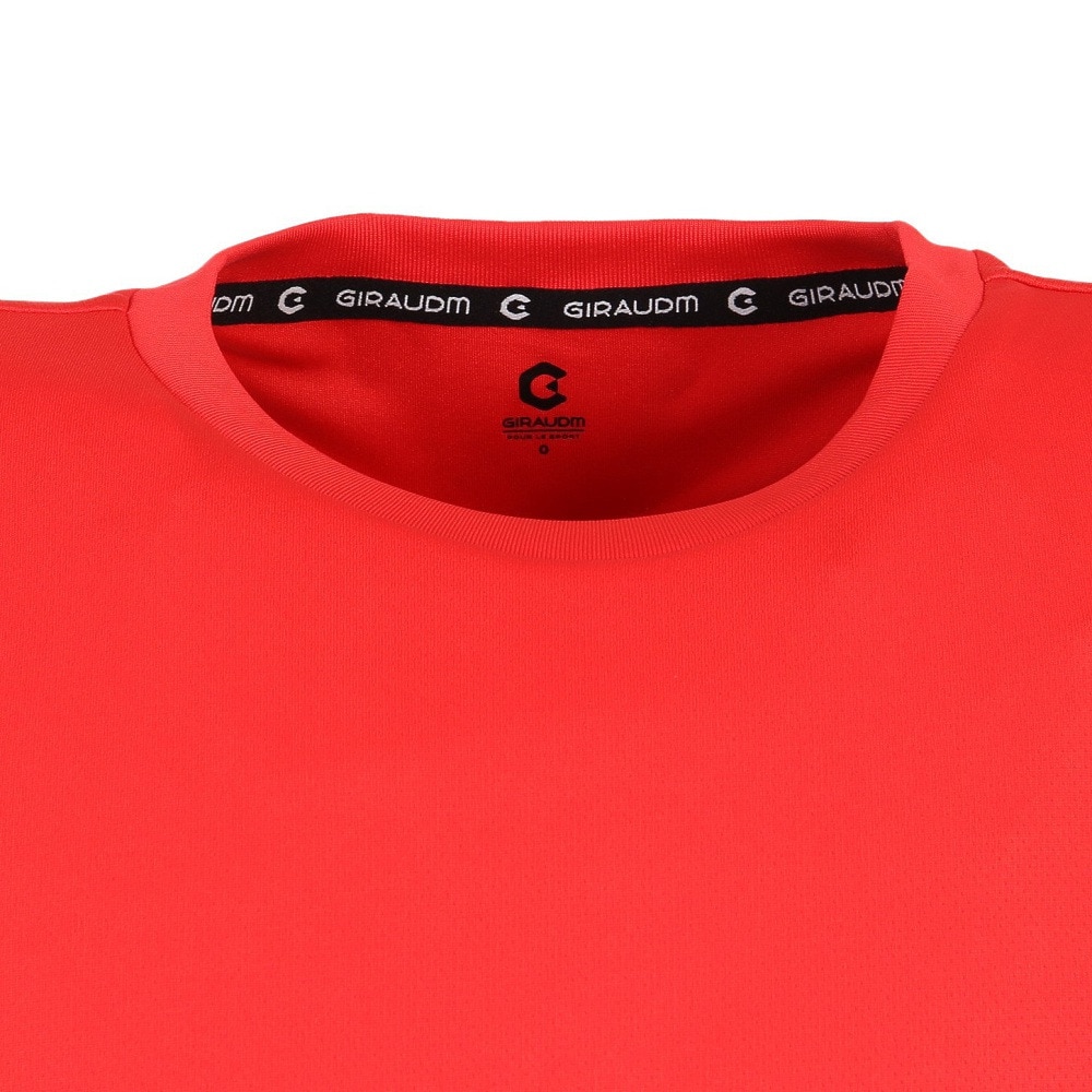 ジローム（GIRAUDM）（メンズ）洗っても機能が続く UVカット 速乾  UV 吸汗速乾 半袖メッシュTシャツ 863GM1CD6667 RED