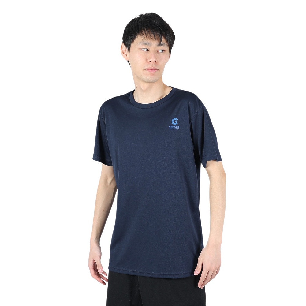  洗っても機能が続く UV 吸汗速乾 半袖メッシュTシャツ 863GM1CD6668 NVY