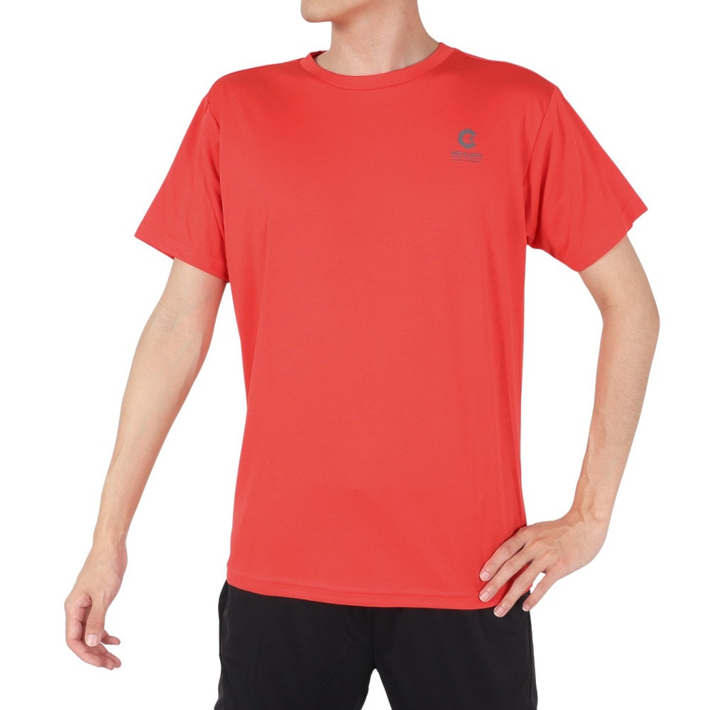  洗っても機能が続く UV 吸汗速乾 半袖メッシュTシャツ 863GM1CD6668 RED