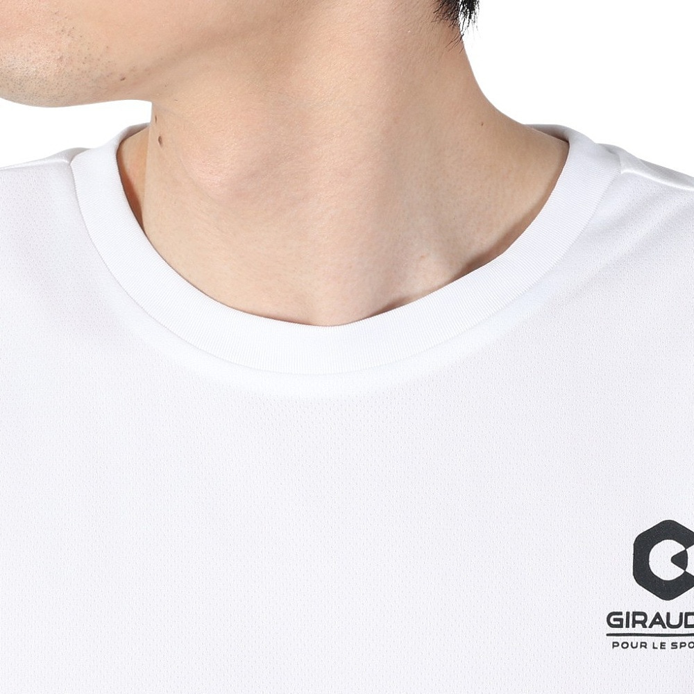 ジローム（GIRAUDM）（メンズ）洗っても機能が続く UVカット 速乾  UV 吸汗速乾 半袖メッシュTシャツ 863GM1CD6668 WHT
