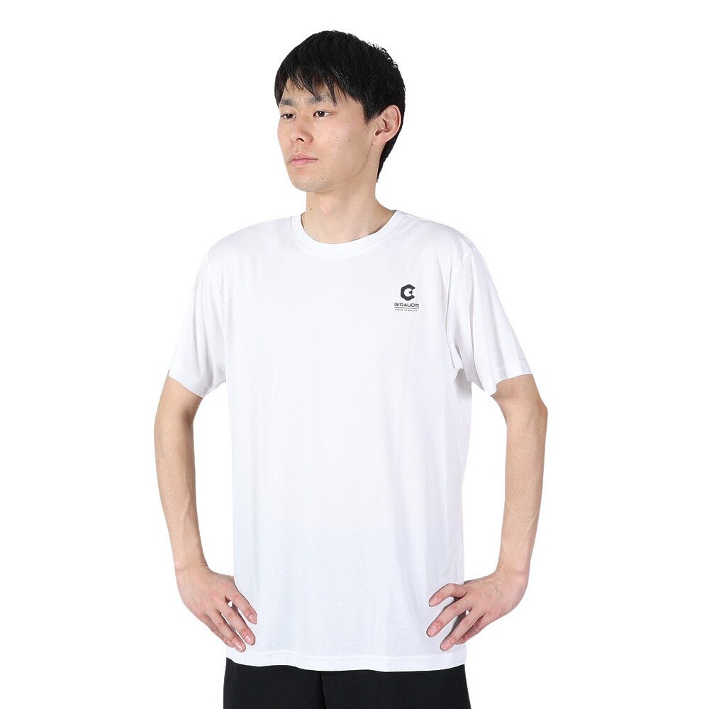  洗っても機能が続く UVカット 速乾  UV 吸汗速乾 半袖メッシュTシャツ 863GM1CD6668 WHT