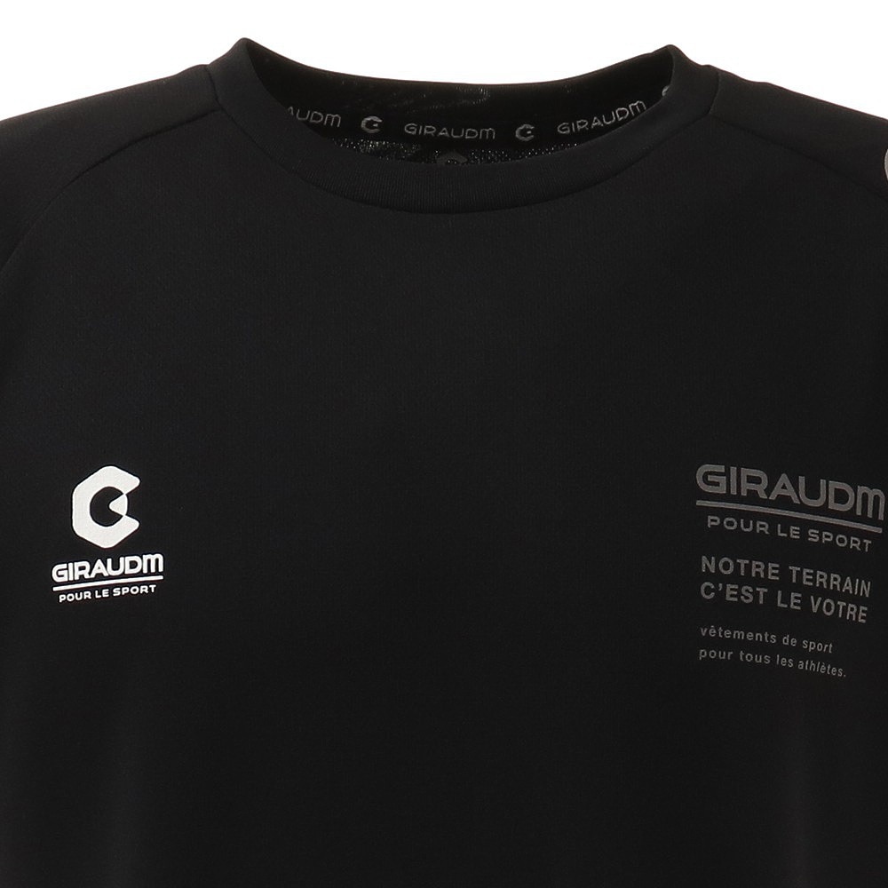 ジローム（GIRAUDM）（メンズ）洗っても機能が続く UVカット 速乾  UV 吸汗速乾 半袖メッシュTシャツ 863GM1CD6669 BLK