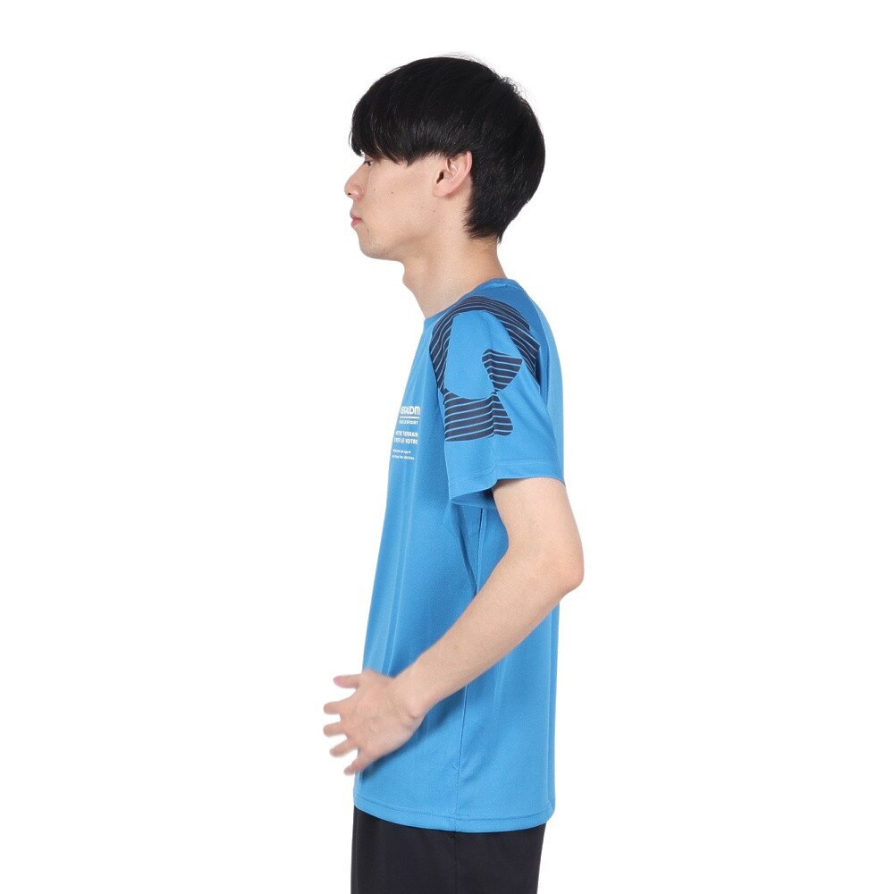 ジローム（GIRAUDM）（メンズ）ドライ 吸汗速乾 UVカット 半袖メッシュTシャツ 863GM1CD6669 BLU★★★