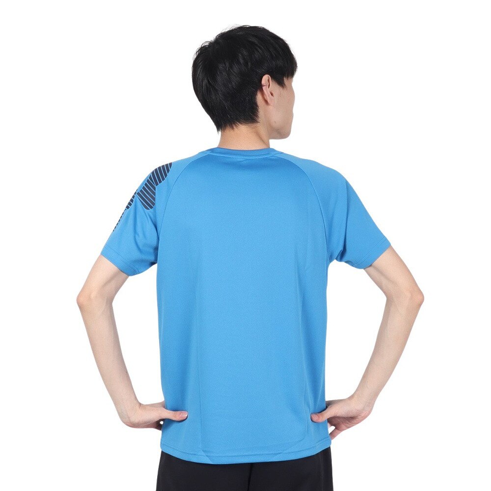 ジローム（GIRAUDM）（メンズ）ドライ 吸汗速乾 UVカット 半袖メッシュTシャツ 863GM1CD6669 BLU★★★