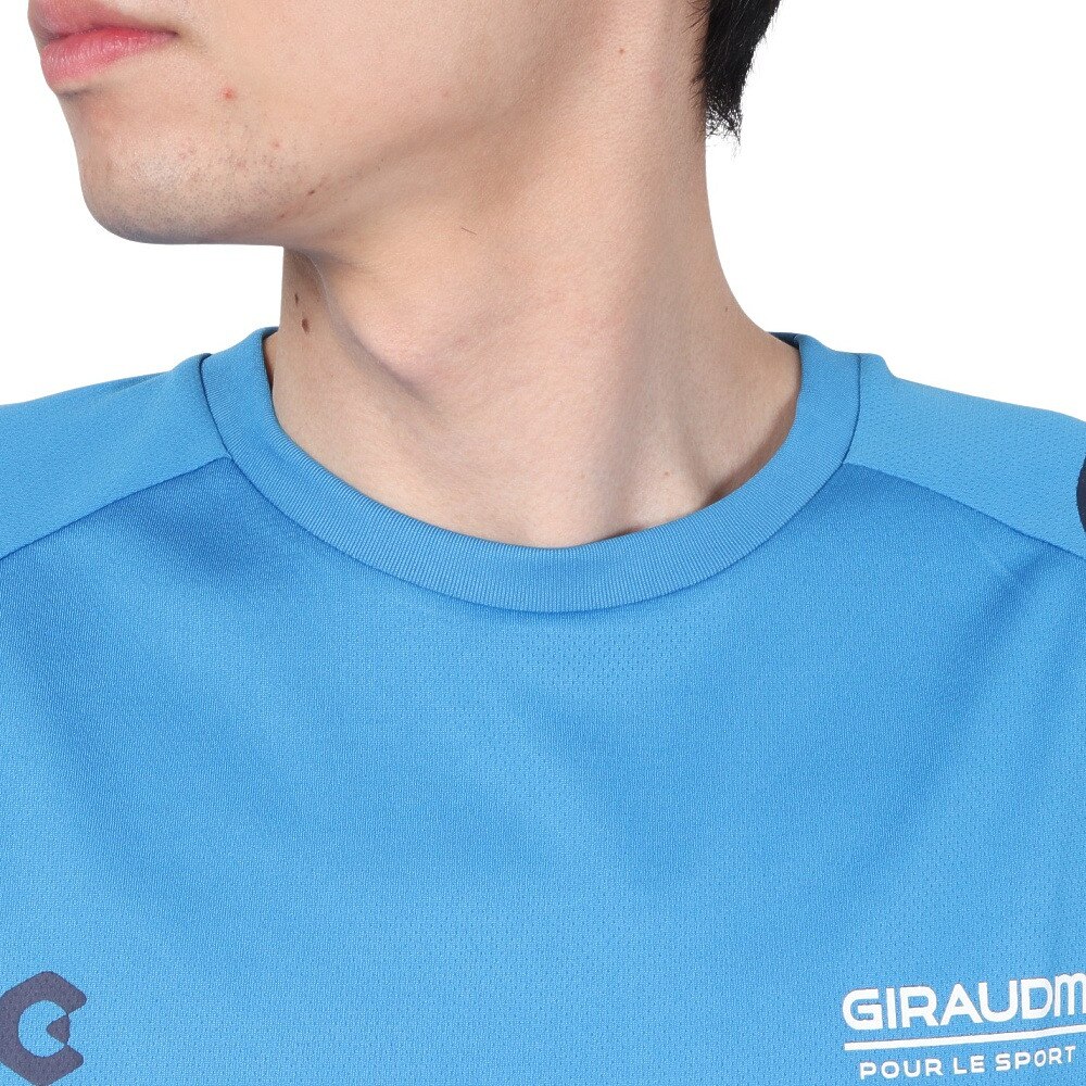 ジローム（GIRAUDM）（メンズ）ドライ 吸汗速乾 UVカット 半袖メッシュTシャツ 863GM1CD6669 BLU★★★