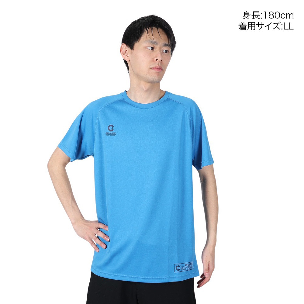 ジローム（GIRAUDM）（メンズ）洗っても機能が続く UVカット 速乾  UV 吸汗速乾 半袖メッシュTシャツ 863GM1CD6670 BLU★★★