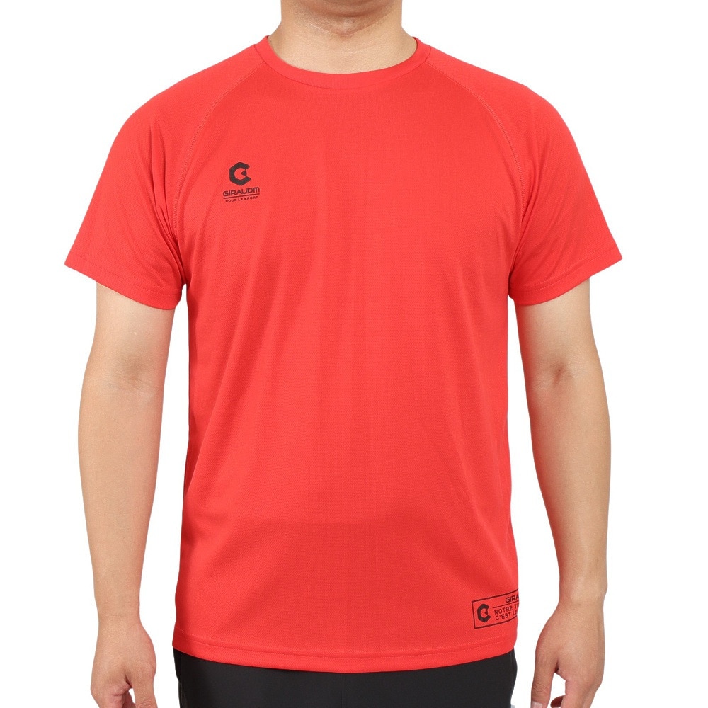 ジローム（GIRAUDM）（メンズ）ドライ 吸汗速乾 UVカット 半袖メッシュTシャツ 863GM1CD6670 RED