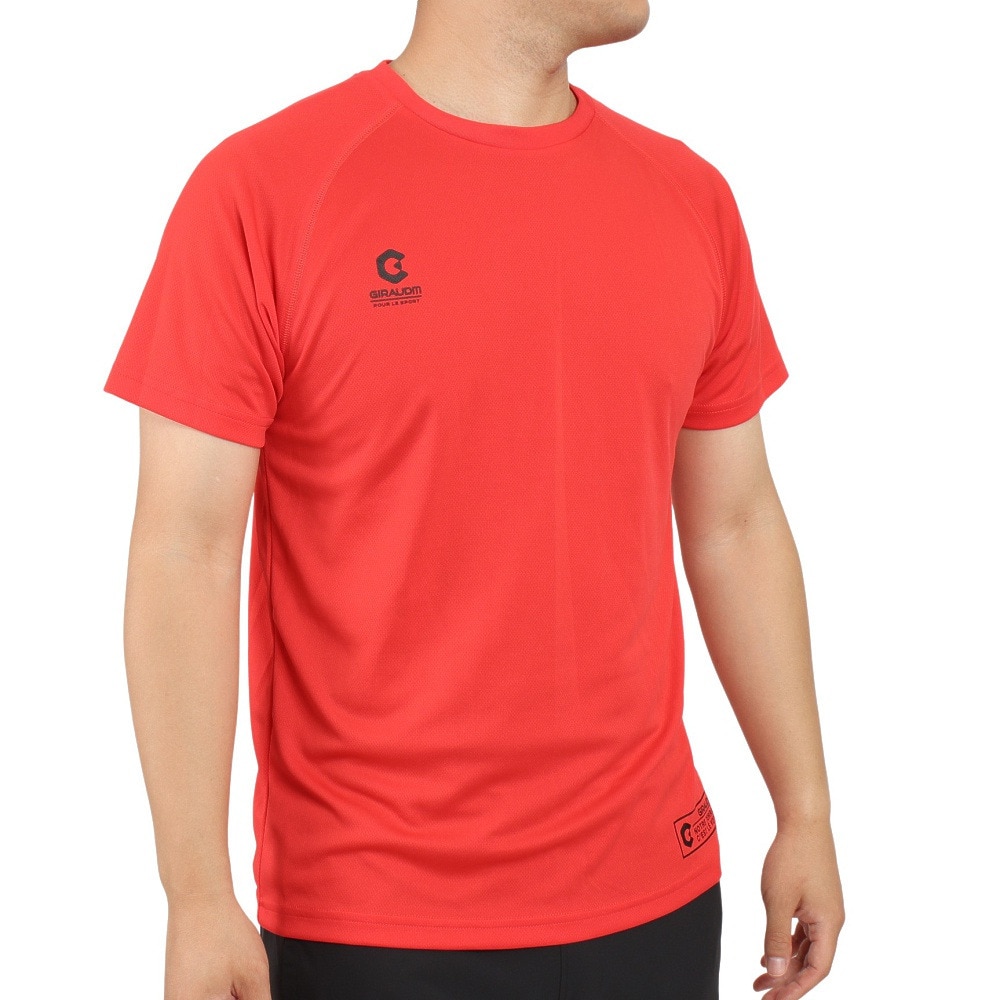 ジローム（GIRAUDM）（メンズ）ドライ 吸汗速乾 UVカット 半袖メッシュTシャツ 863GM1CD6670 RED |  スポーツ用品はスーパースポーツゼビオ