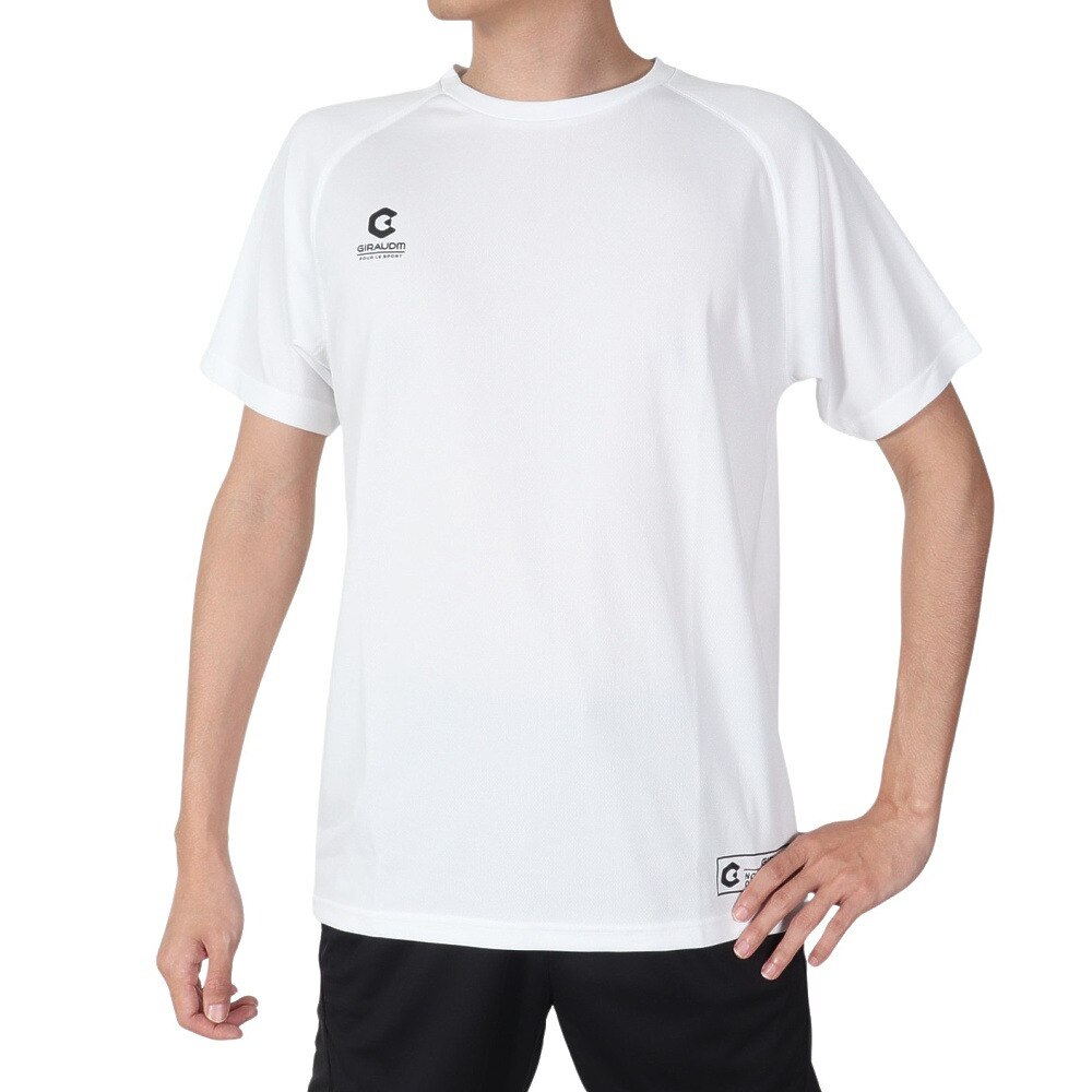  洗っても機能が続く UVカット 速乾  UV 吸汗速乾 半袖メッシュTシャツ 863GM1CD6670 WHT