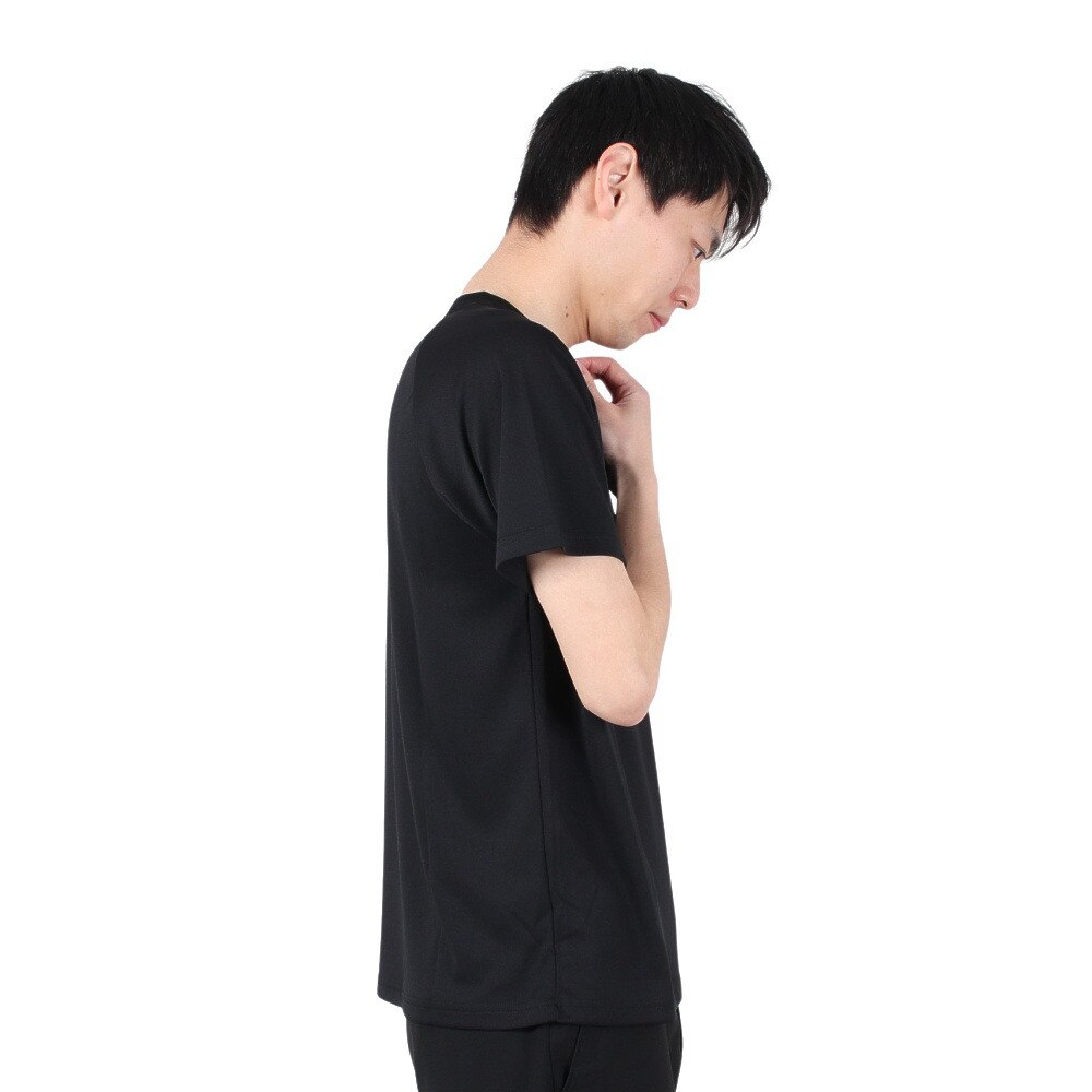 ジローム（GIRAUDM）（メンズ）ドライ 吸汗速乾 UVカット 半袖メッシュTシャツ 863GM1CD6673 BLK★★★