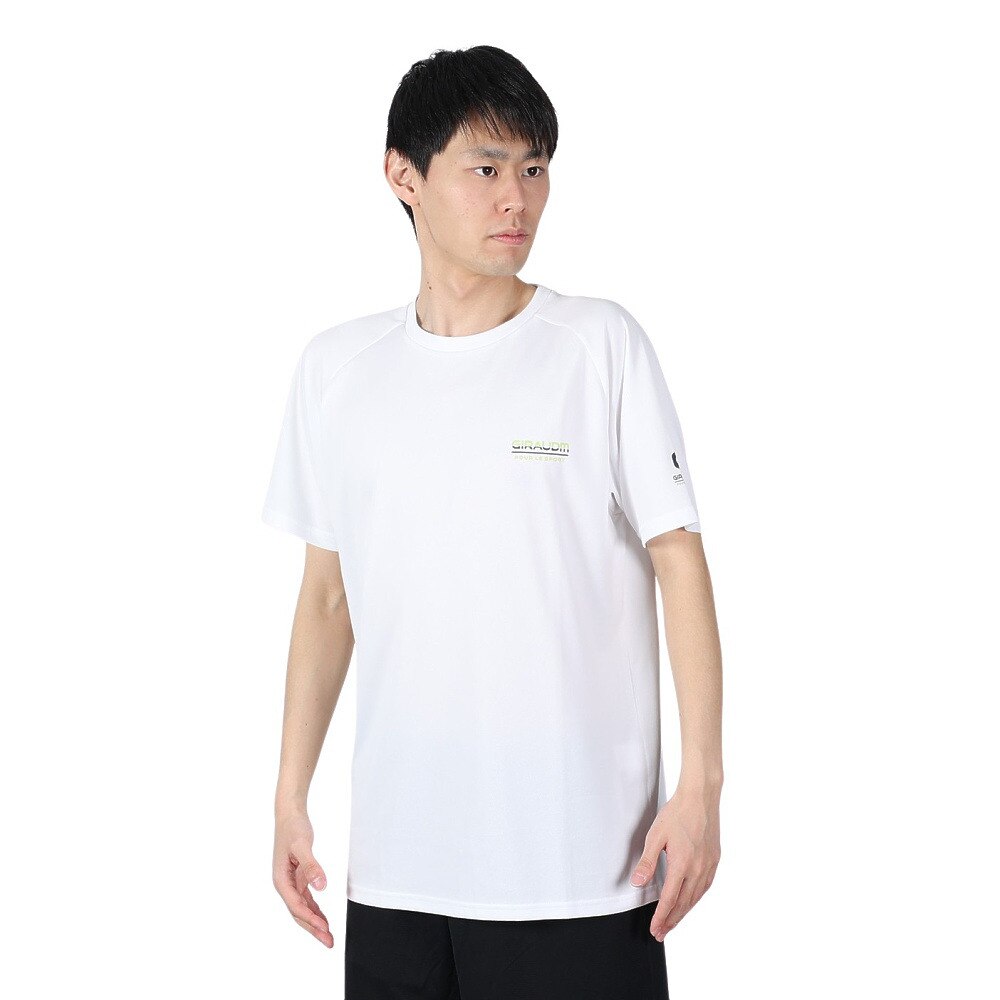  洗っても機能が続く UVカット 速乾  UV 吸汗速乾 半袖メッシュTシャツ 863GM1CD6673 WHT