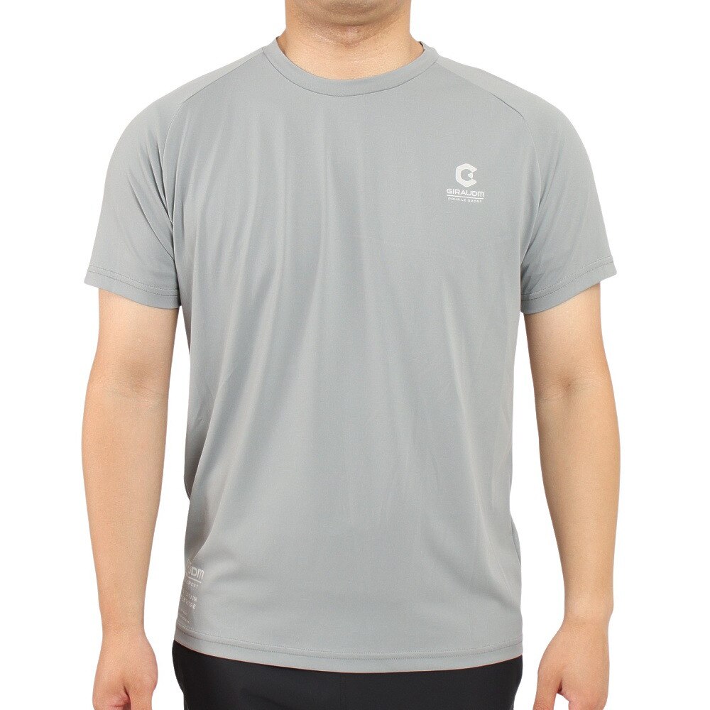 ジローム（GIRAUDM）（メンズ）ドライ 吸汗速乾 接触冷感 UVカット ハイブリッド半袖Tシャツ 863GM1EG6709 GRY★★★