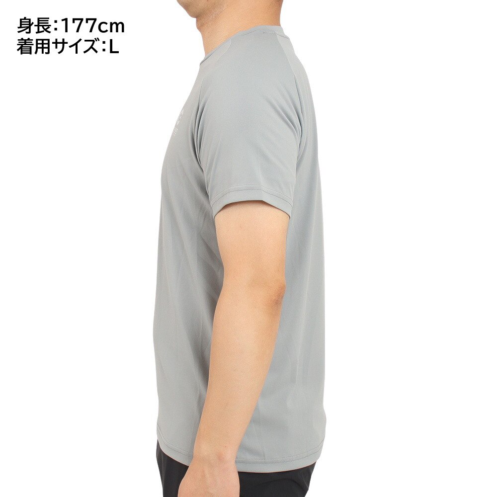 ジローム（GIRAUDM）（メンズ）ドライ 吸汗速乾 接触冷感 UVカット ハイブリッド半袖Tシャツ 863GM1EG6709 GRY★★★