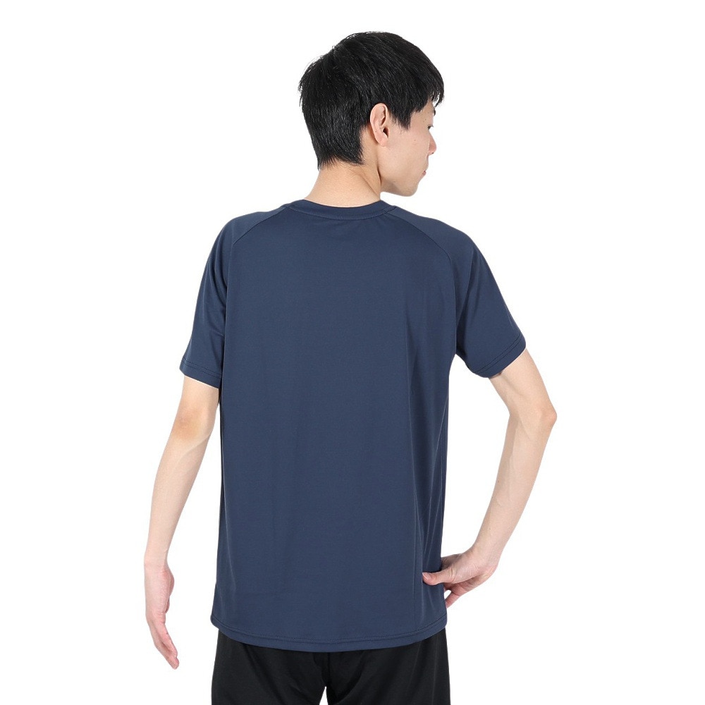 ジローム（GIRAUDM）（メンズ）ドライ 吸汗速乾 接触冷感 UVカット ハイブリッド半袖Tシャツ 863GM1EG6709 NVY
