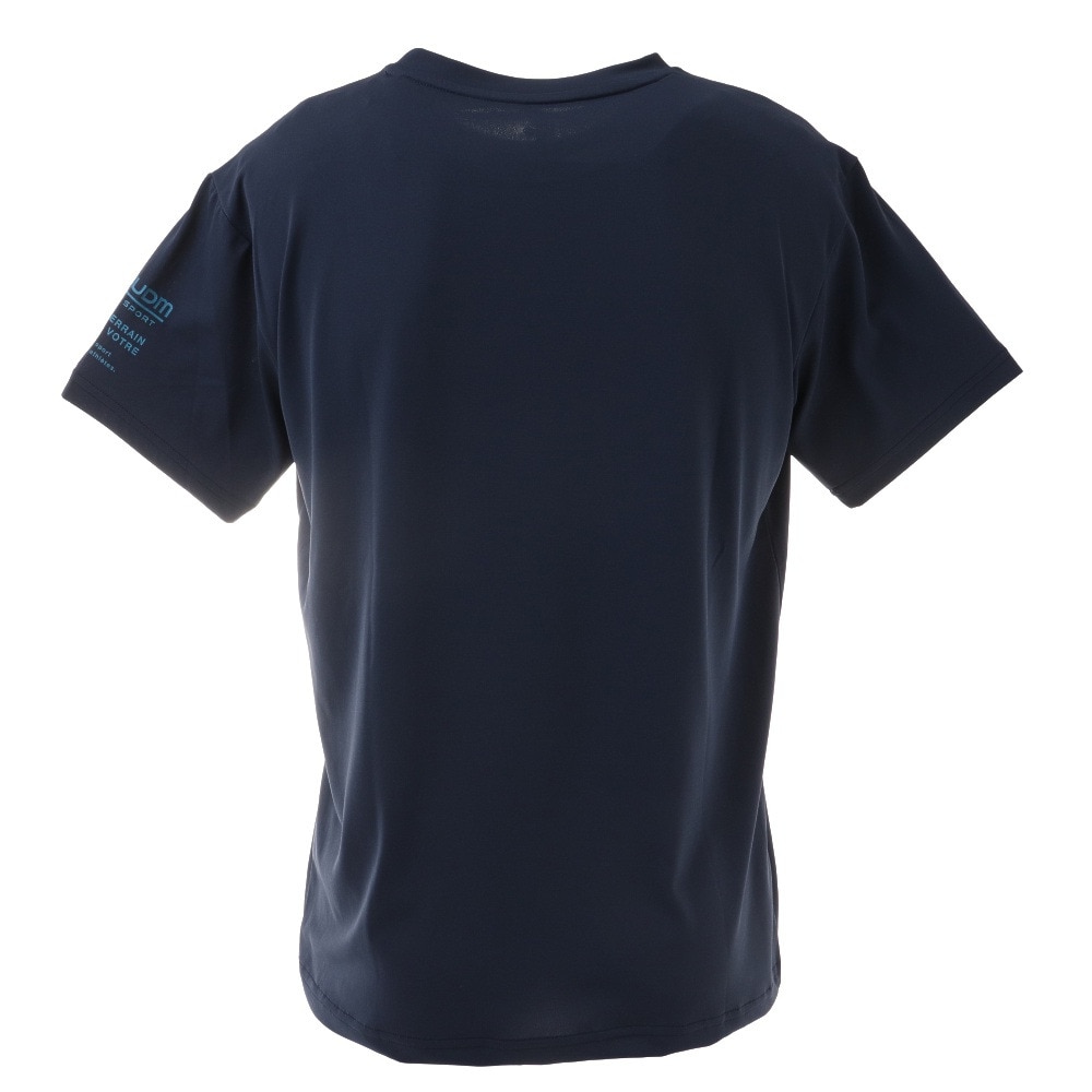 ジローム（GIRAUDM）（メンズ）洗っても機能が続く UV 吸汗速乾 接触冷感 ドライプラスクール ハイブリッド半袖Tシャツ 863GM1EG6710 NVY