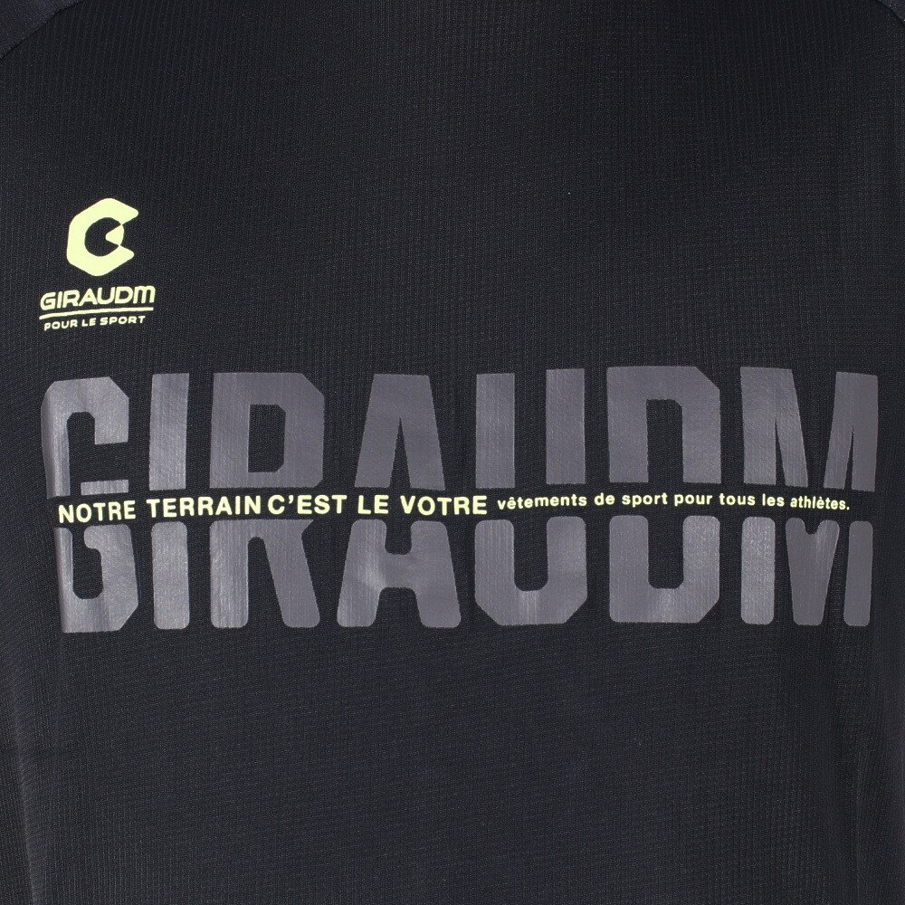 ジローム（GIRAUDM）（メンズ）洗っても機能が続く UV 吸汗速乾冷感 ドライプラスクール 半袖Tシャツ 863GM1ES6703 BLK 冷感 接触冷感 クール