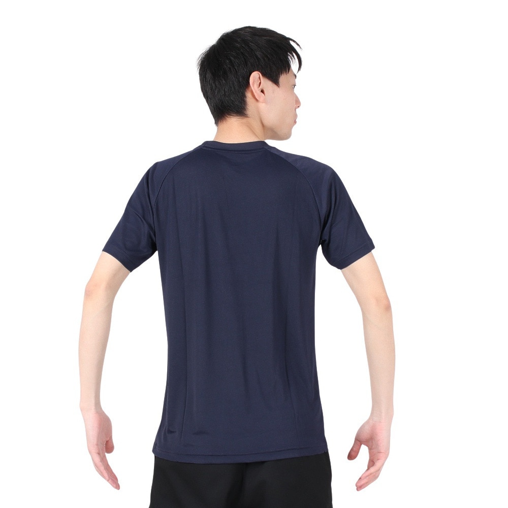 ジローム（GIRAUDM）（メンズ）洗っても機能が続く UV 吸汗速乾冷感 ドライプラスクール 半袖Tシャツ 863GM1ES6703 NVY 冷感 接触冷感 クール★★★