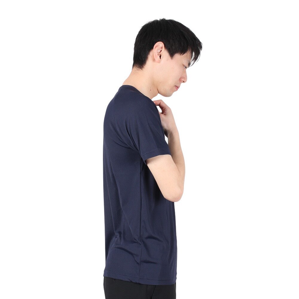 ジローム（GIRAUDM）（メンズ）洗っても機能が続く UV 吸汗速乾冷感 ドライプラスクール 半袖Tシャツ 863GM1ES6703 NVY 冷感 接触冷感 クール★★★
