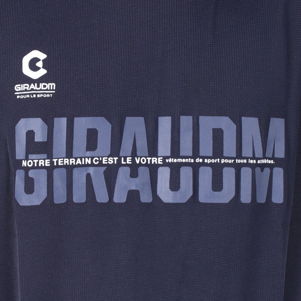 ジローム（GIRAUDM）（メンズ）洗っても機能が続く UV 吸汗速乾冷感 ドライプラスクール 半袖Tシャツ 863GM1ES6703 NVY 冷感 接触冷感 クール★★★