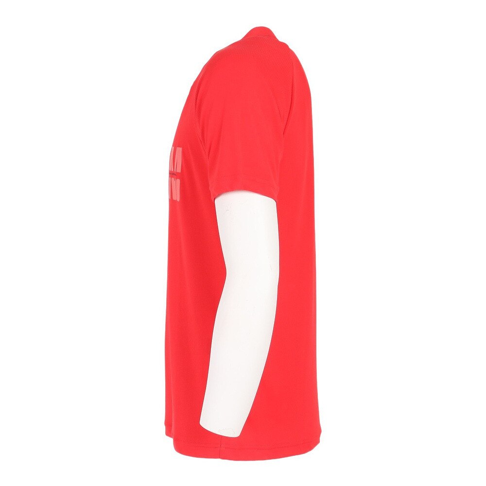 ジローム（GIRAUDM）（メンズ）洗っても機能が続く UV 吸汗速乾冷感 ドライプラスクール 半袖Tシャツ 863GM1ES6703 RED 冷感 接触冷感 クール
