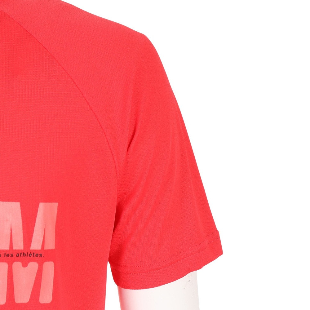 ジローム（GIRAUDM）（メンズ）洗っても機能が続く UV 吸汗速乾冷感 ドライプラスクール 半袖Tシャツ 863GM1ES6703 RED 冷感 接触冷感 クール★★★
