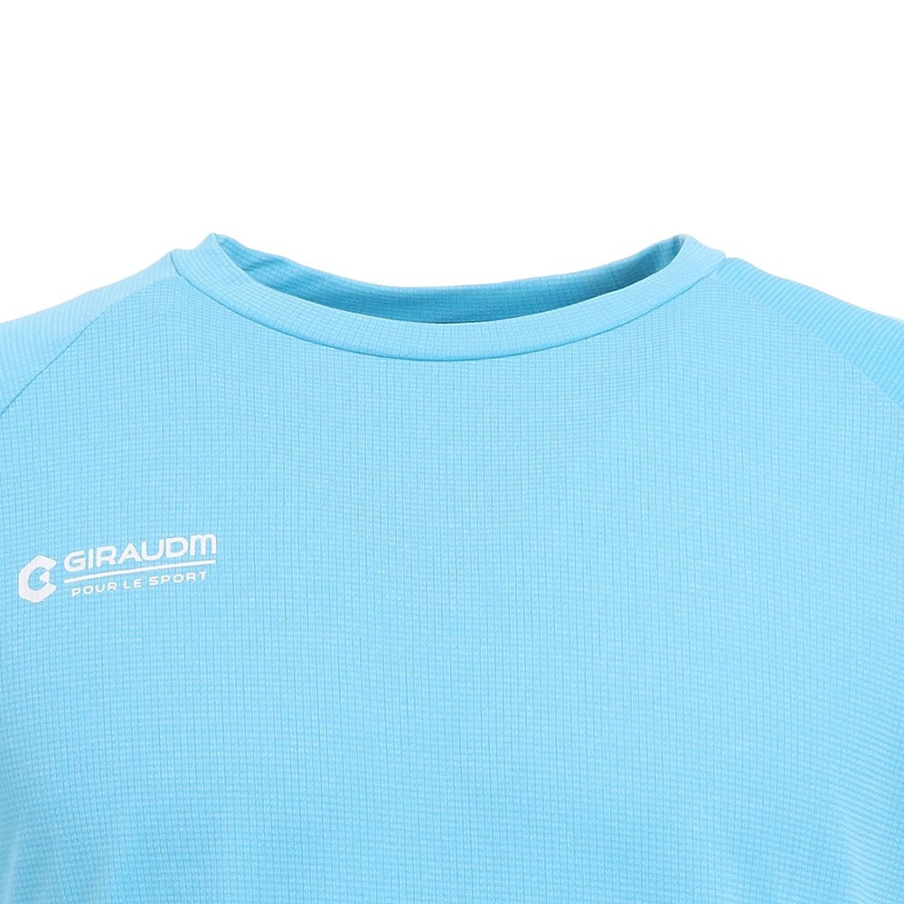 ジローム（GIRAUDM）（メンズ）洗っても機能が続く UV 吸汗速乾 接触冷感 ドライプラスクール 半袖Tシャツ 863GM1ES6704 BLU 冷感 接触冷感 クール